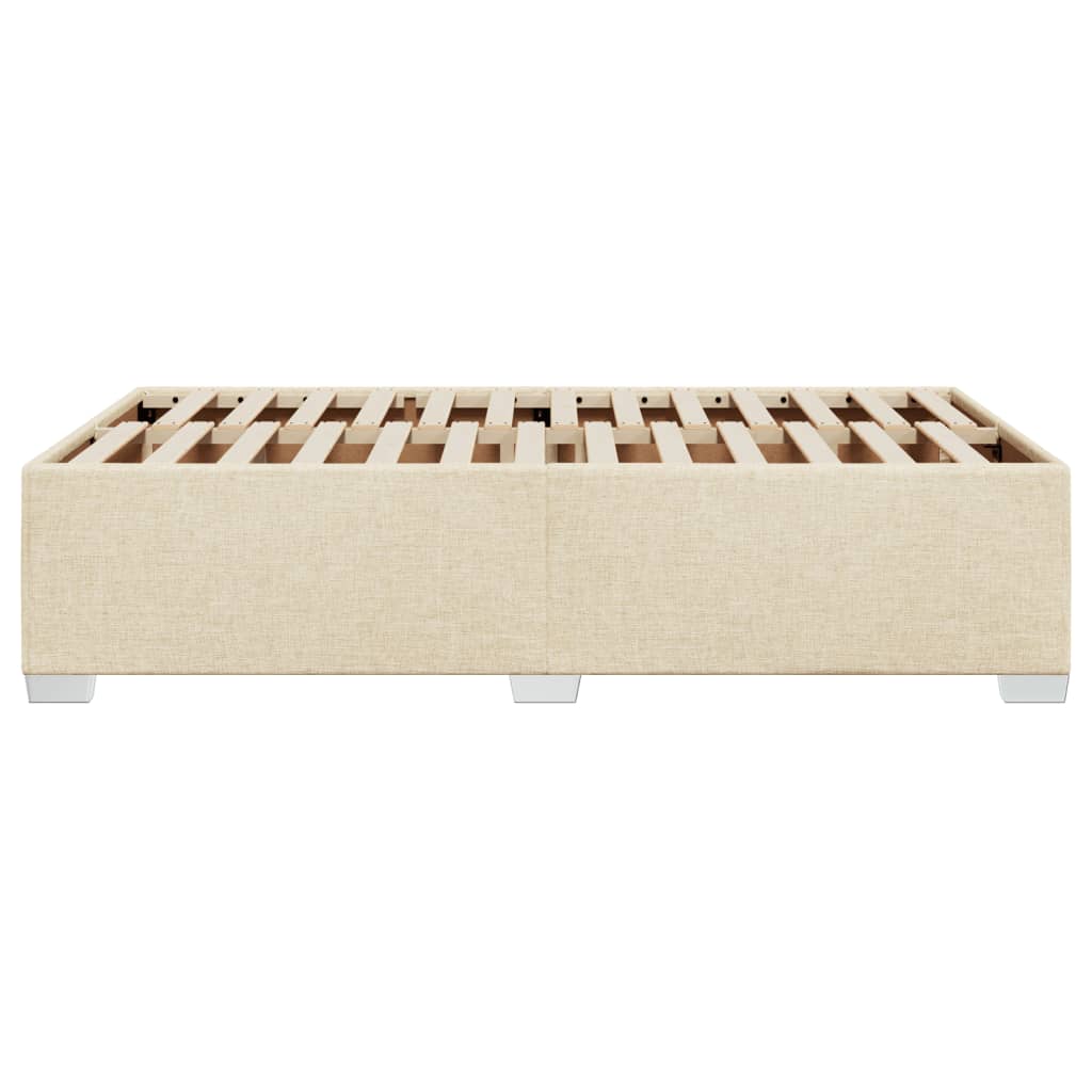 vidaXL Σκελετός Κρεβατιού Χωρίς Στρώμα Κρεμ 120x200 εκ. Υφασμάτινο