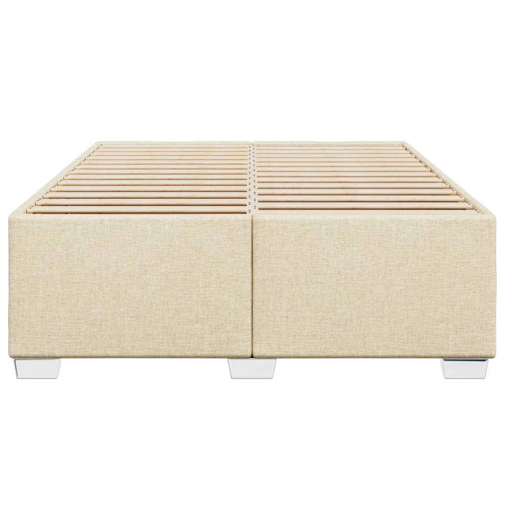 vidaXL Σκελετός Κρεβατιού Χωρίς Στρώμα Κρεμ 160x200 εκ. Υφασμάτινο