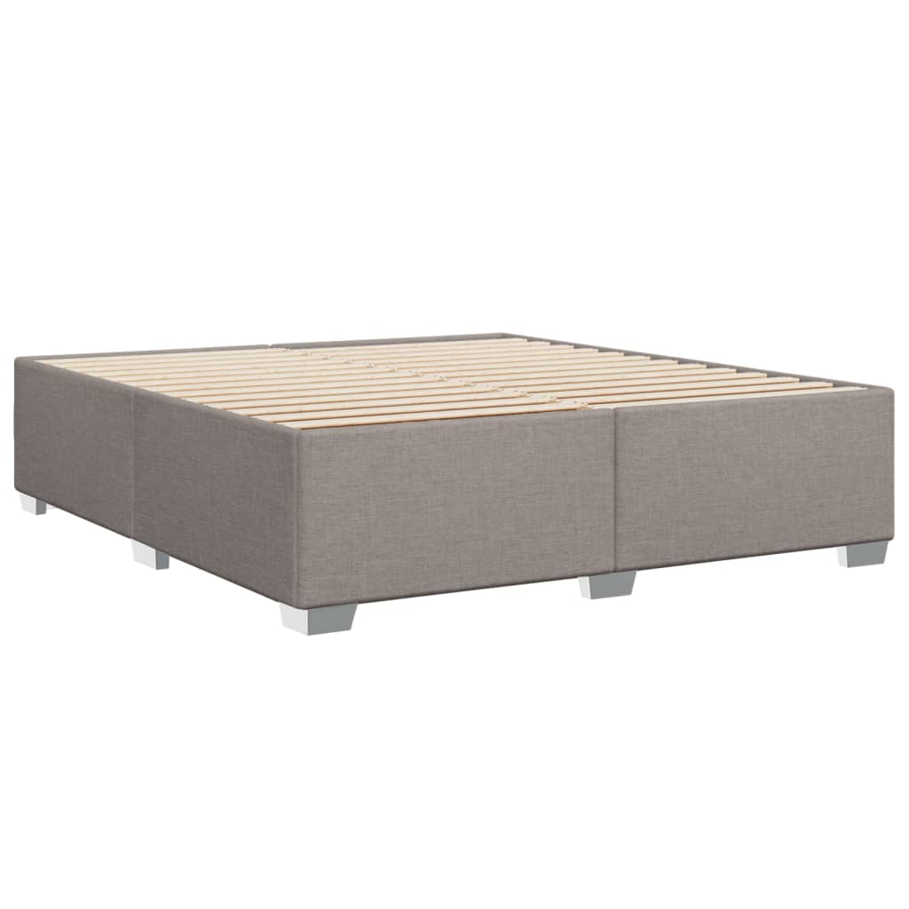 vidaXL Σκελετός Κρεβατιού Χωρίς Στρώμα Taupe 200x200 εκ.Υφασμάτινο