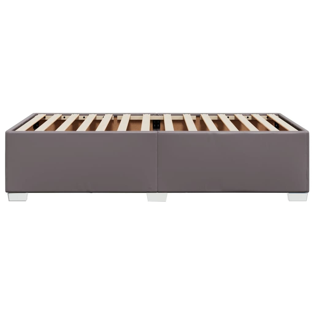 vidaXL Πλαίσιο Κρεβατιού Γκρι 90x190 εκ. από Συνθετικό Δέρμα