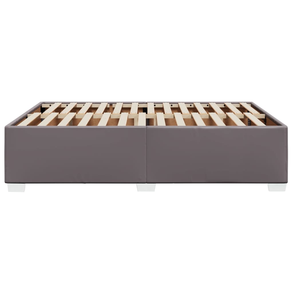 vidaXL Πλαίσιο Κρεβατιού Γκρι 160x200 εκ. από Συνθετικό Δέρμα