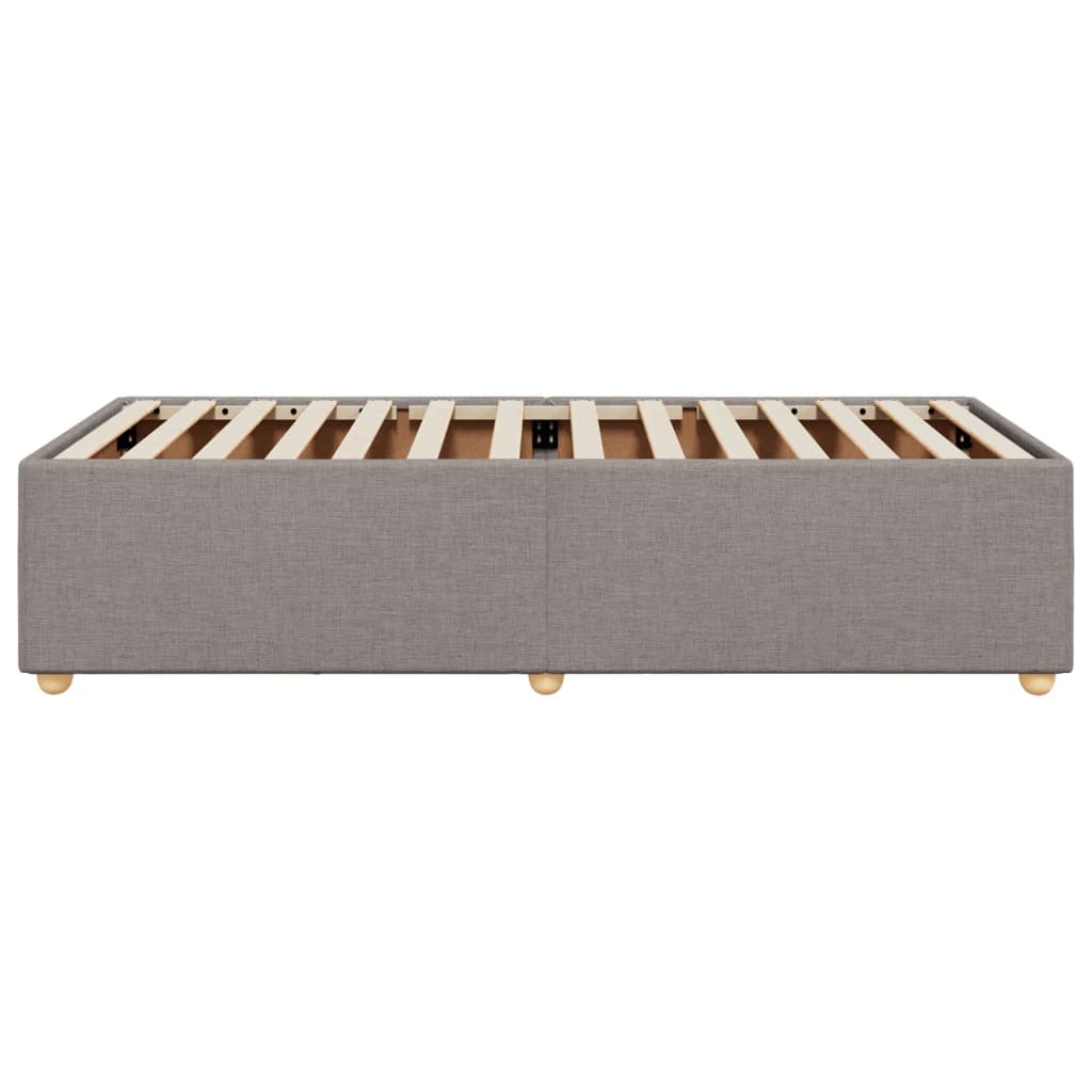 vidaXL Σκελετός Κρεβατιού Χωρίς Στρώμα Taupe 90x190 εκ. Υφασμάτινο