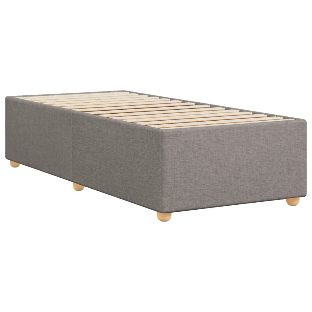 vidaXL Σκελετός Κρεβατιού Χωρίς Στρώμα Taupe 90x190 εκ. Υφασμάτινο