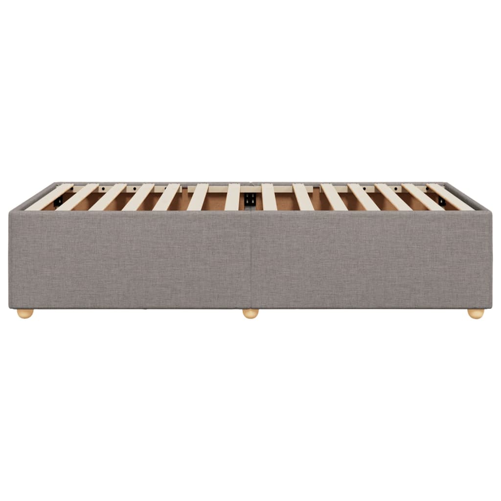 vidaXL Σκελετός Κρεβατιού Χωρίς Στρώμα Taupe 100 x 200 εκ. Υφασμάτινο