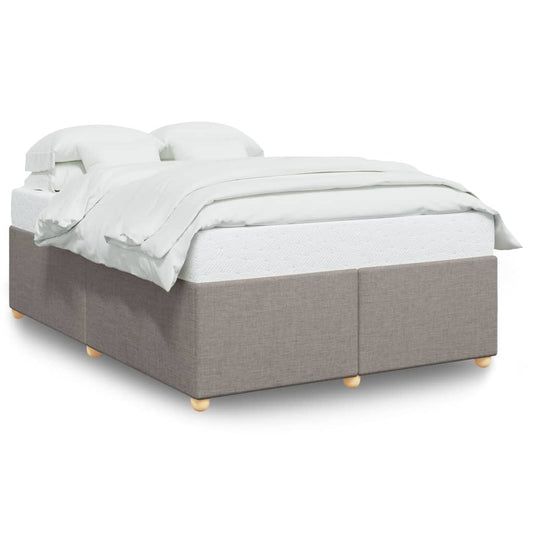 vidaXL Σκελετός Κρεβατιού Χωρίς Στρώμα Taupe 140x200 εκ. Υφασμάτινο