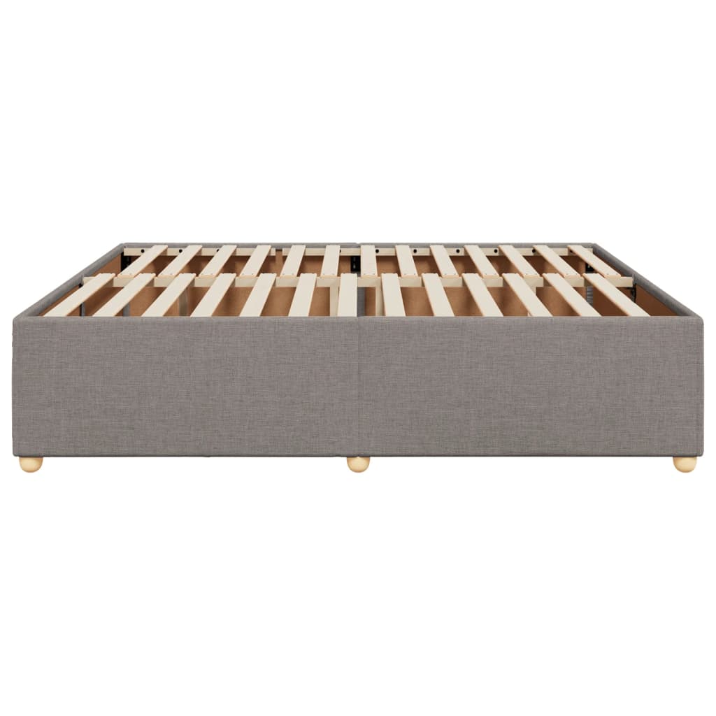 vidaXL Σκελετός Κρεβατιού Χωρίς Στρώμα Taupe 180x200 εκ. Υφασμάτινο