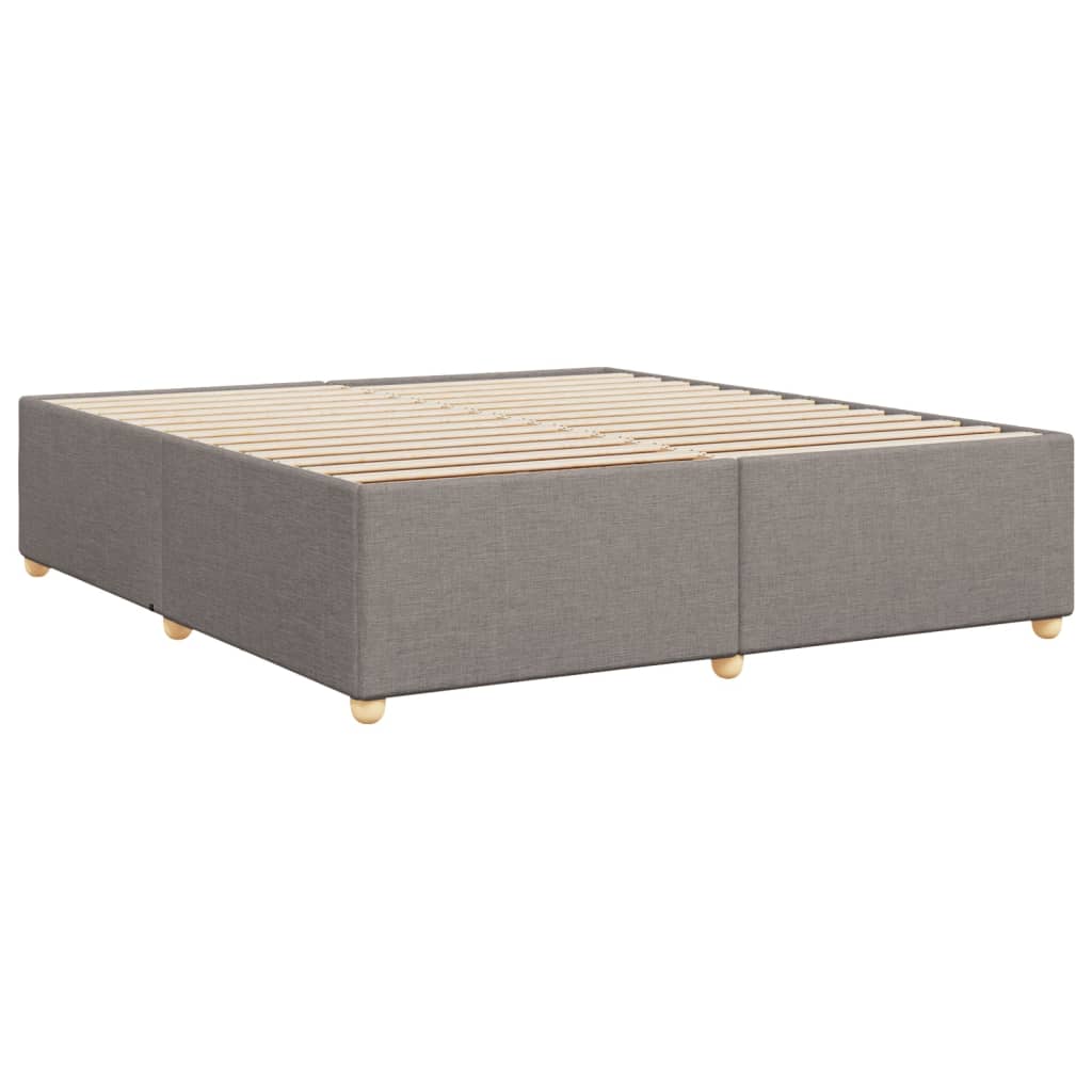 vidaXL Σκελετός Κρεβατιού Χωρίς Στρώμα Taupe 200x200 εκ.Υφασμάτινο