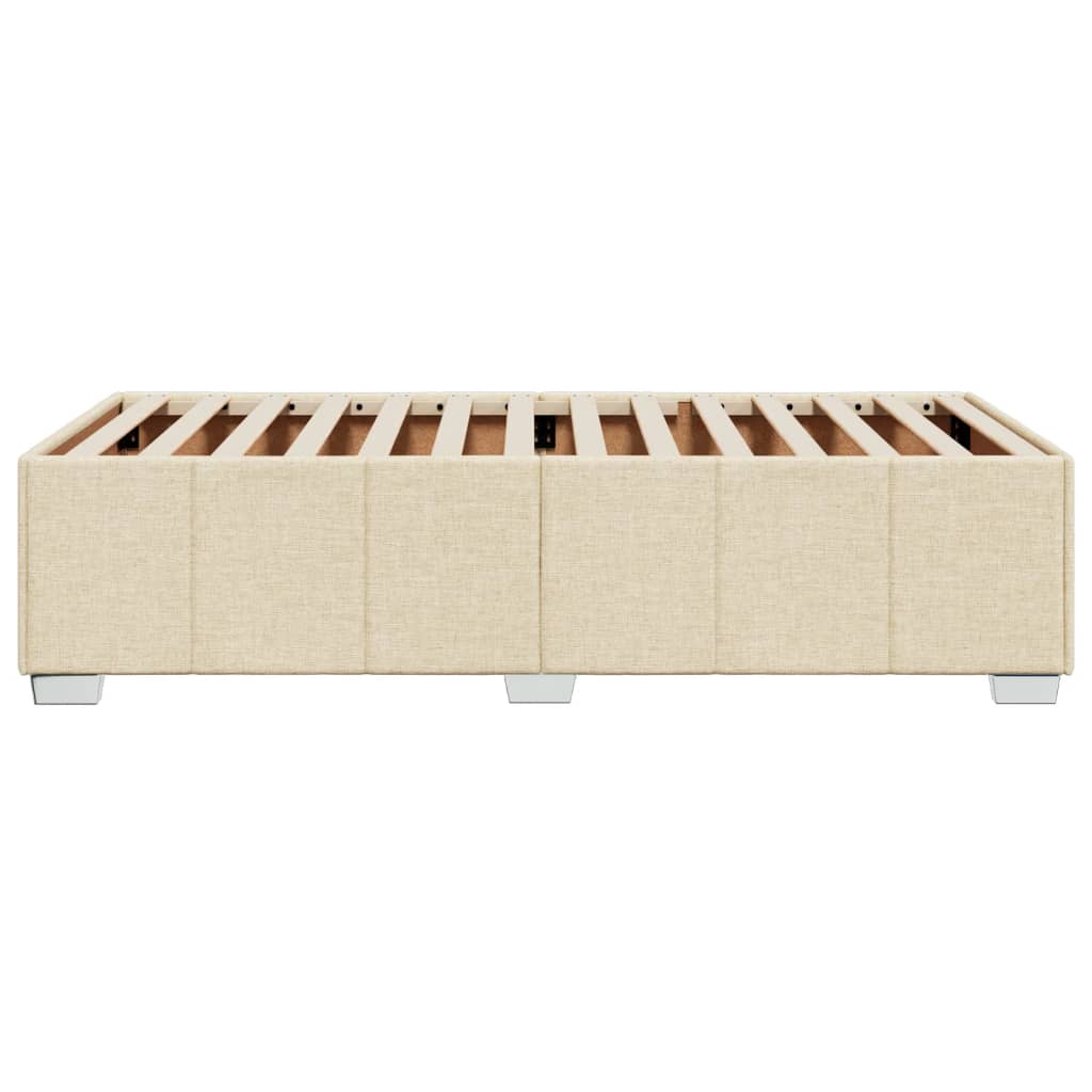vidaXL Πλαίσιο κρεβατιού χωρίς στρώμα Κρέμα 80x200 cm Ύφασμα