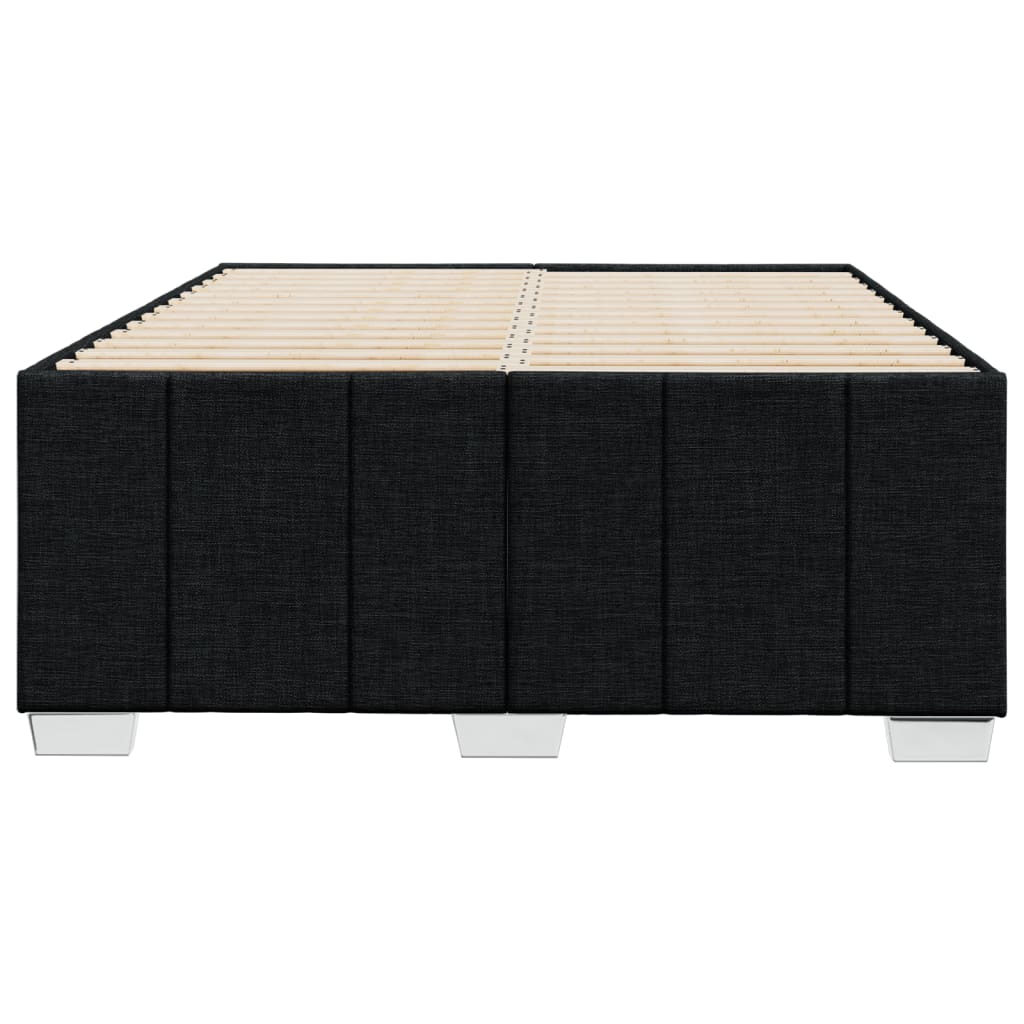 vidaXL Σκελετός Κρεβατιού Χωρίς Στρώμα Μαύρο 120x200 εκ. Υφασμάτινο
