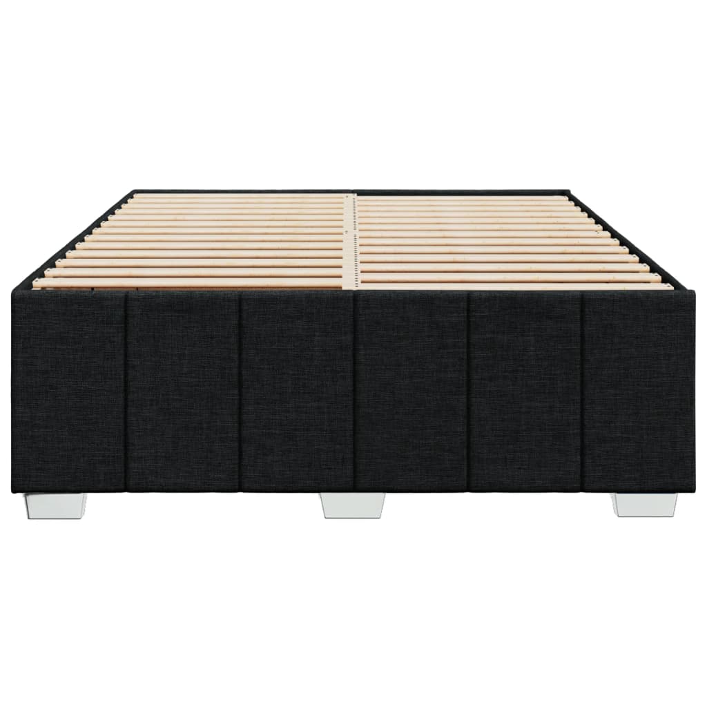 vidaXL Σκελετός Κρεβατιού Χωρίς Στρώμα Μαύρο 140x190 εκ. Υφασμάτινο