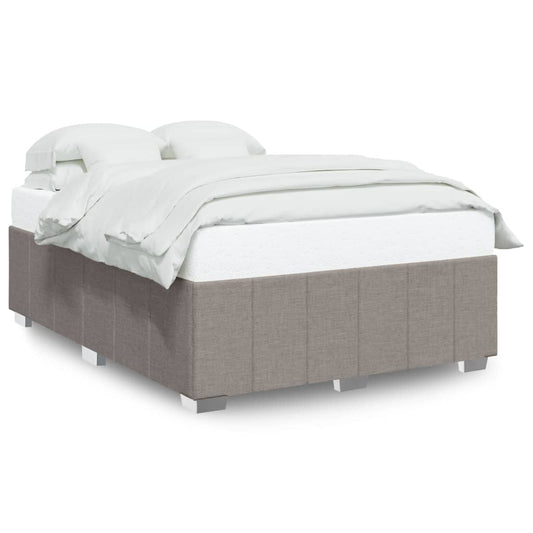vidaXL Σκελετός Κρεβατιού Χωρίς Στρώμα Taupe 140x190 εκ. Υφασμάτινο