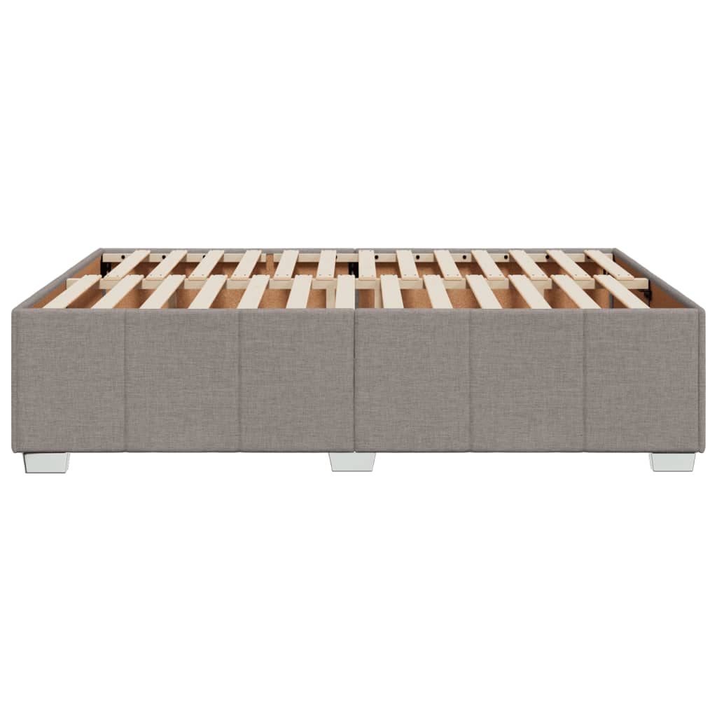 vidaXL Σκελετός Κρεβατιού Χωρίς Στρώμα Taupe 160x200 εκ. Υφασμάτινο