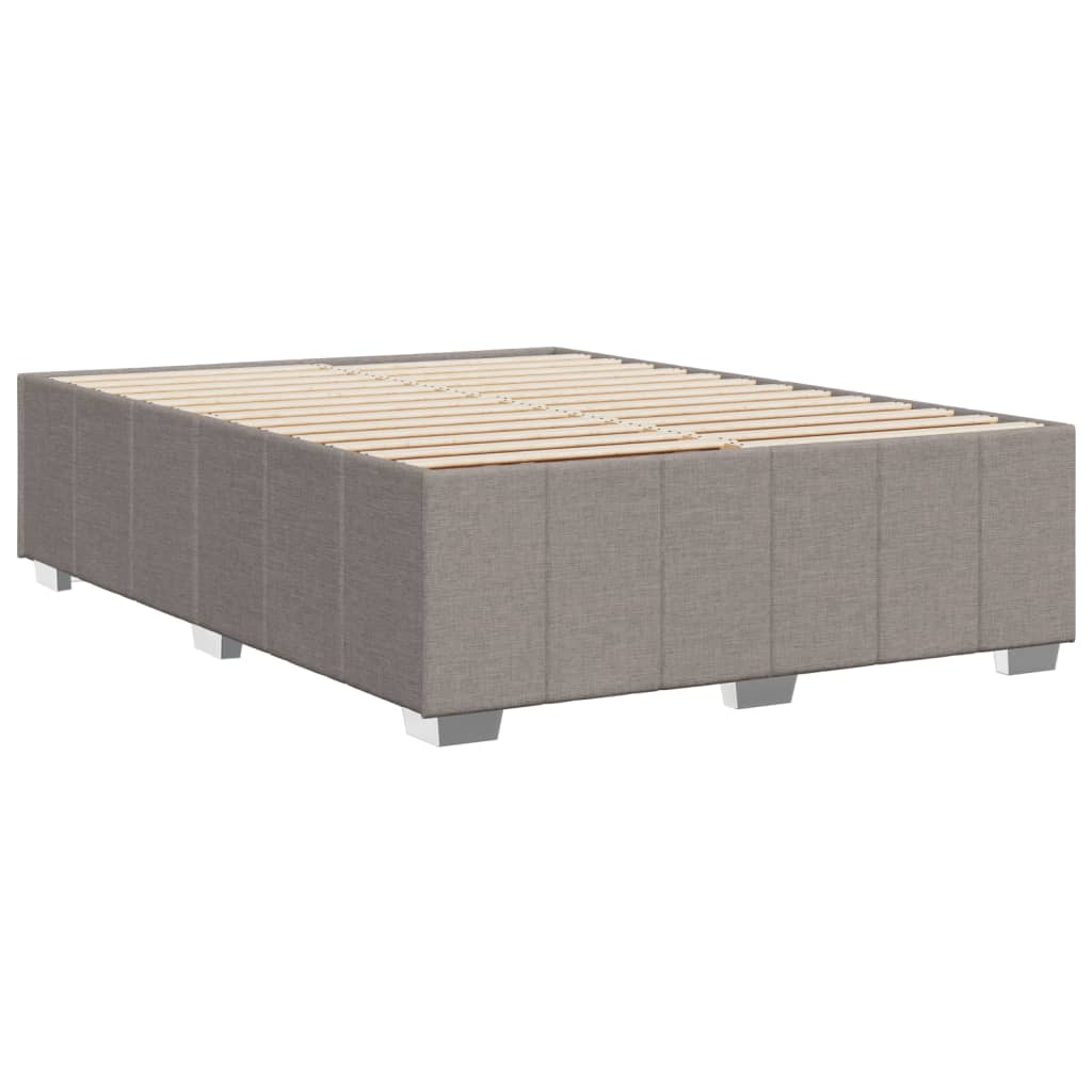 vidaXL Σκελετός Κρεβατιού Χωρίς Στρώμα Taupe 160x200 εκ. Υφασμάτινο