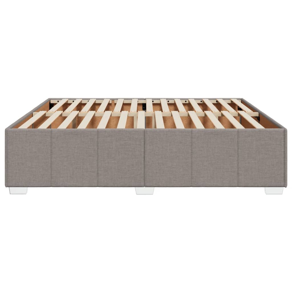 vidaXL Σκελετός Κρεβατιού Χωρίς Στρώμα Taupe 200x200 εκ.Υφασμάτινο