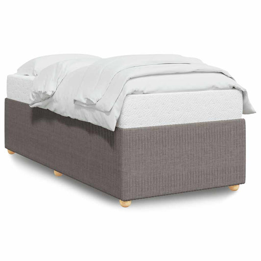 vidaXL Σκελετός Κρεβατιού Χωρίς Στρώμα Taupe 90x200 εκ. Υφασμάτινο
