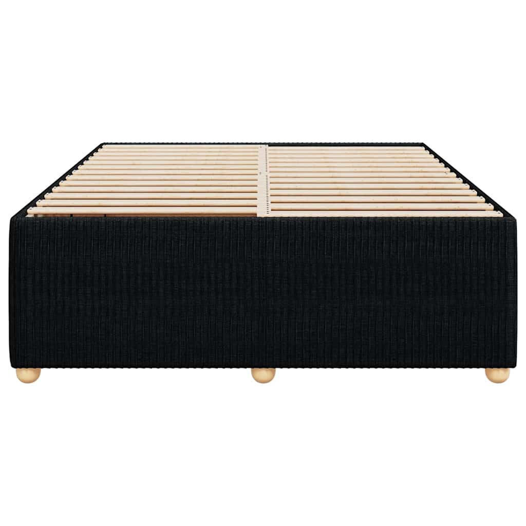 vidaXL Σκελετός Κρεβατιού Χωρίς Στρώμα Μαύρο 140x190 εκ. Υφασμάτινο
