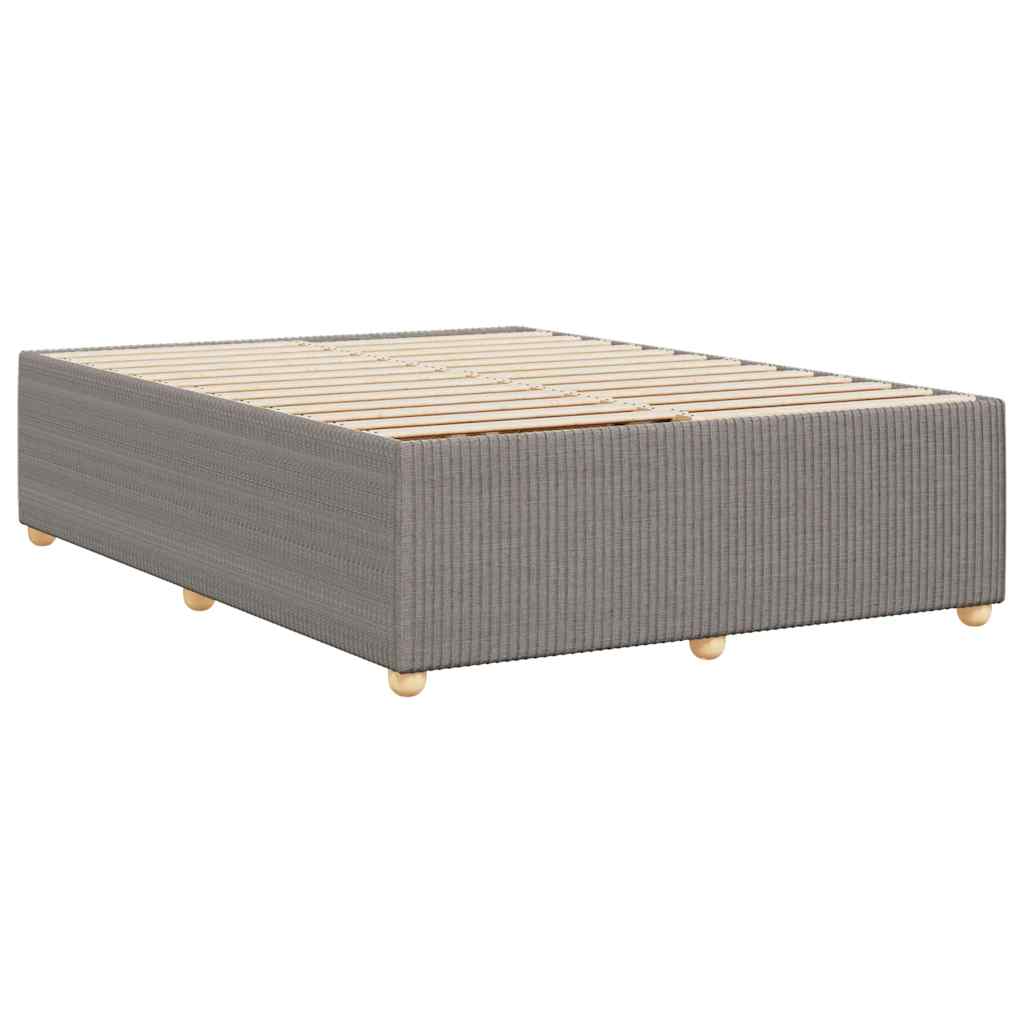 vidaXL Σκελετός Κρεβατιού Χωρίς Στρώμα Taupe 140x190 εκ. Υφασμάτινο