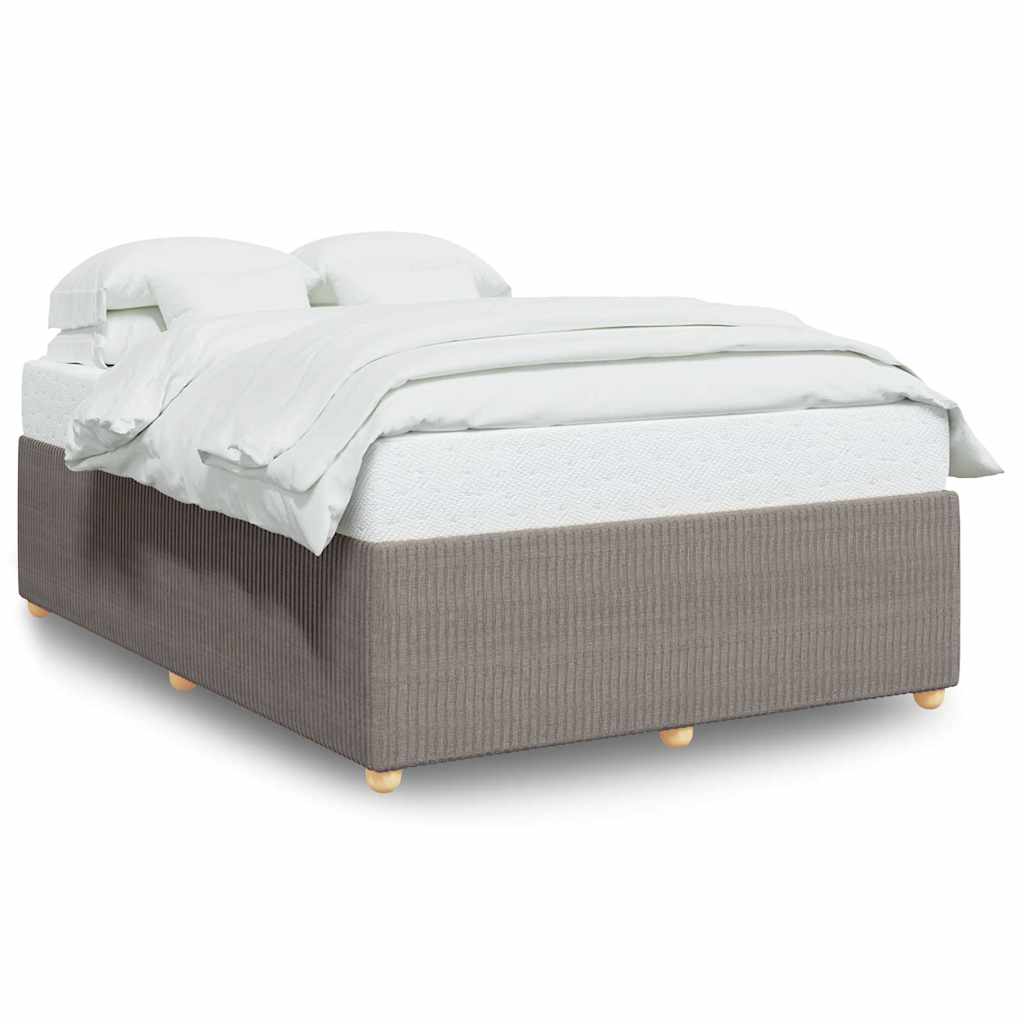 vidaXL Σκελετός Κρεβατιού Χωρίς Στρώμα Taupe 140x200 εκ. Υφασμάτινο