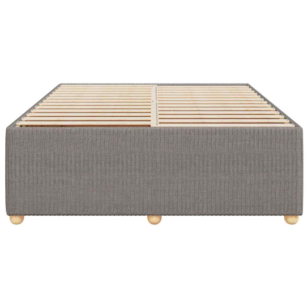 vidaXL Σκελετός Κρεβατιού Χωρίς Στρώμα Taupe 140x200 εκ. Υφασμάτινο