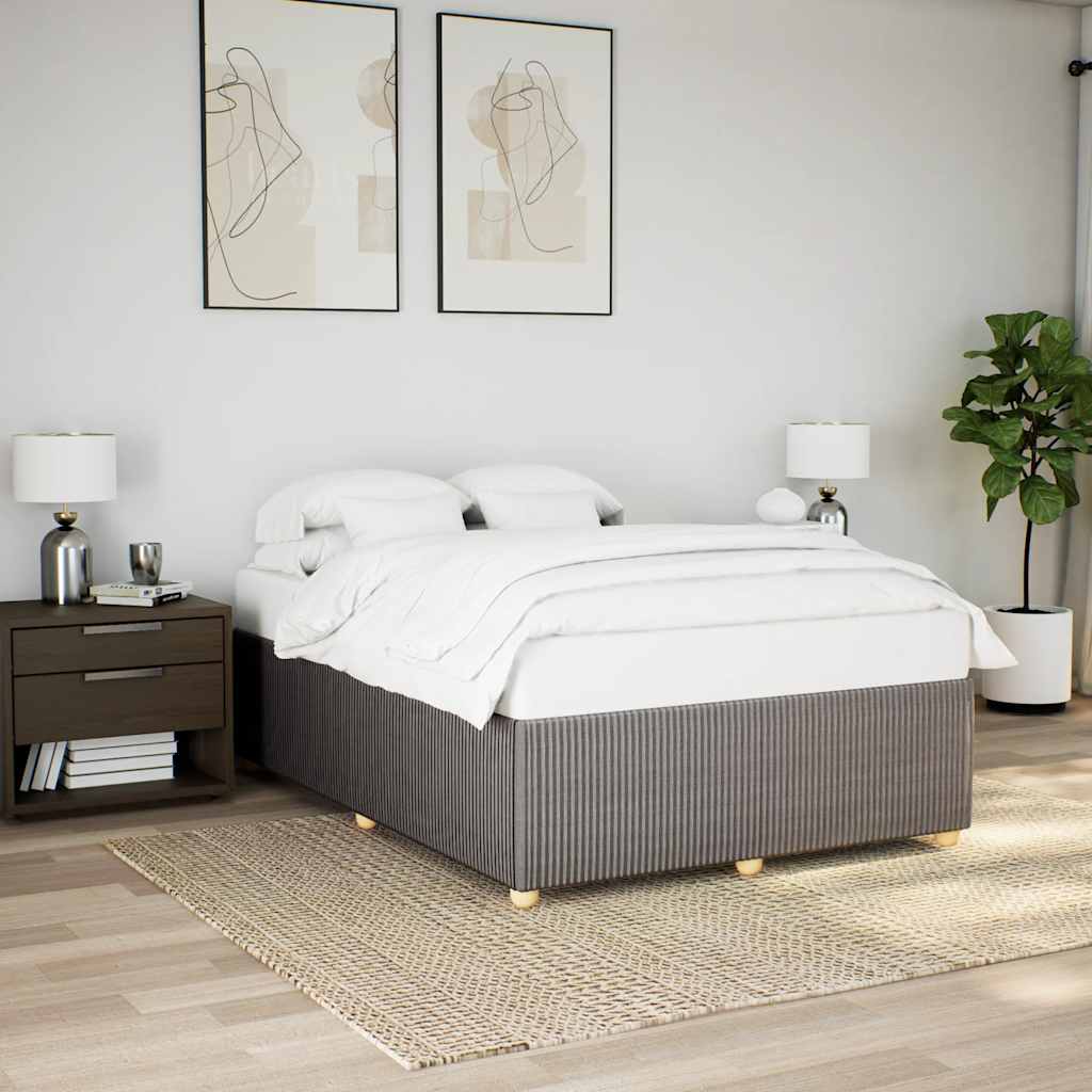 vidaXL Σκελετός Κρεβατιού Χωρίς Στρώμα Taupe 140x200 εκ. Υφασμάτινο