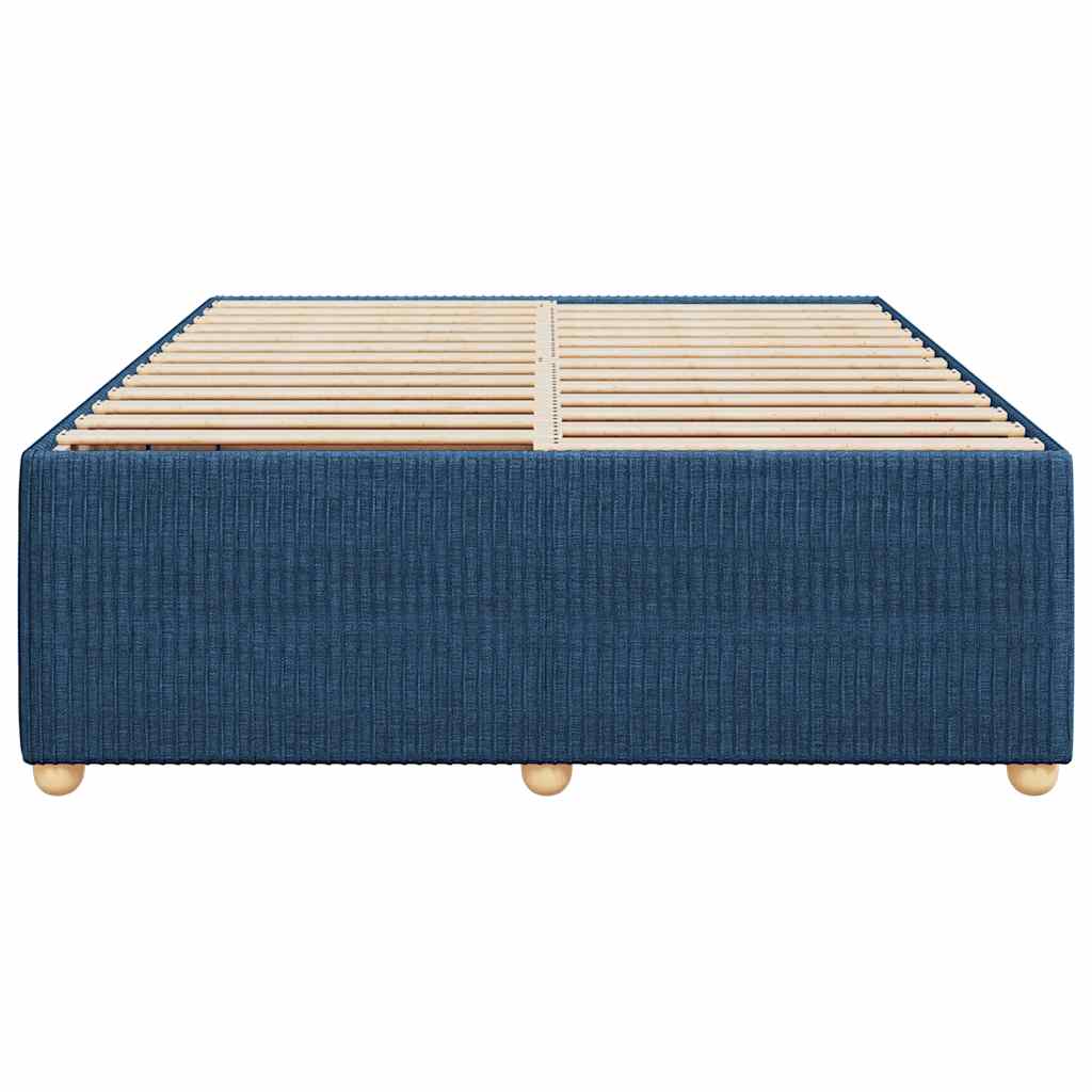 vidaXL Σκελετός Κρεβατιού Χωρίς Στρώμα Μπλε 140x200 εκ.Υφασμάτινο