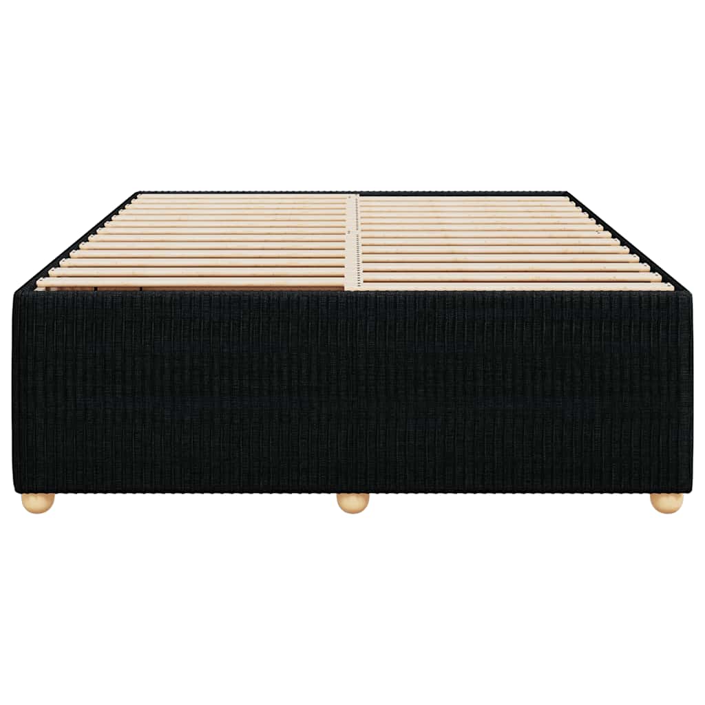 vidaXL Σκελετός Κρεβατιού Χωρίς Στρώμα Μαύρο 160x200 εκ.Υφασμάτινο