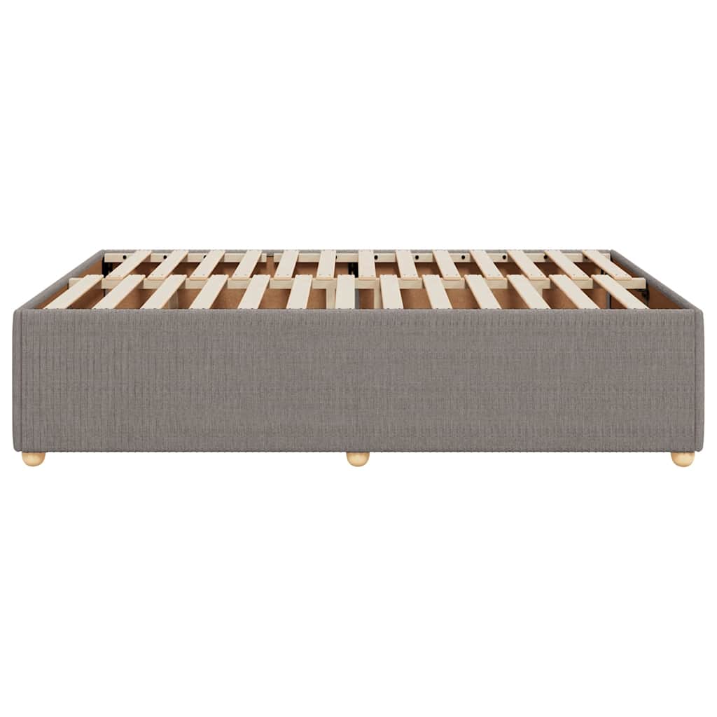 vidaXL Σκελετός Κρεβατιού Χωρίς Στρώμα Taupe 160x200 εκ. Υφασμάτινο
