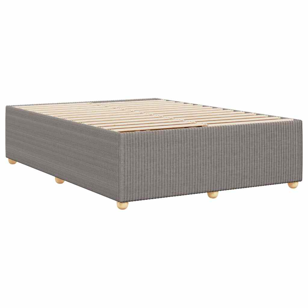 vidaXL Σκελετός Κρεβατιού Χωρίς Στρώμα Taupe 160x200 εκ. Υφασμάτινο