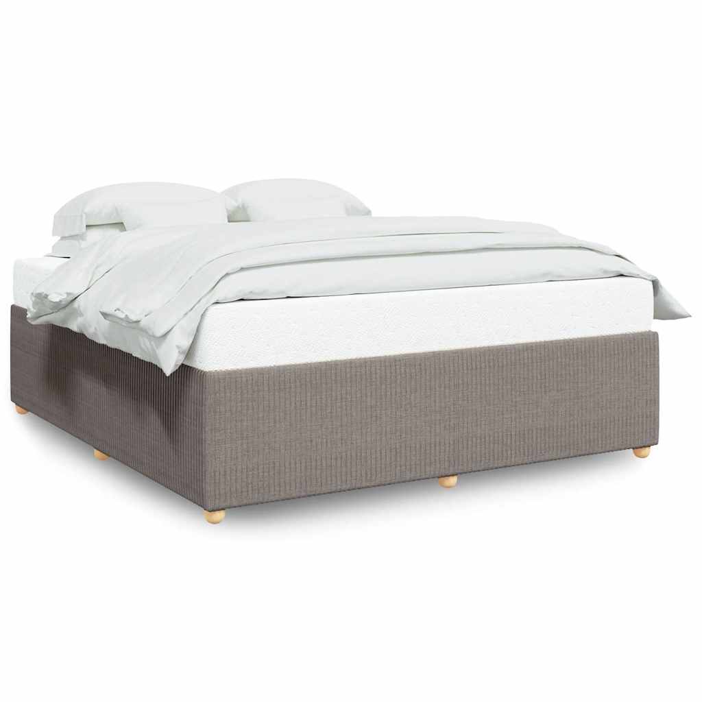 vidaXL Σκελετός Κρεβατιού Χωρίς Στρώμα Taupe 180x200 εκ. Υφασμάτινο