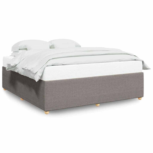 vidaXL Σκελετός Κρεβατιού Χωρίς Στρώμα Taupe 200x200 εκ.Υφασμάτινο