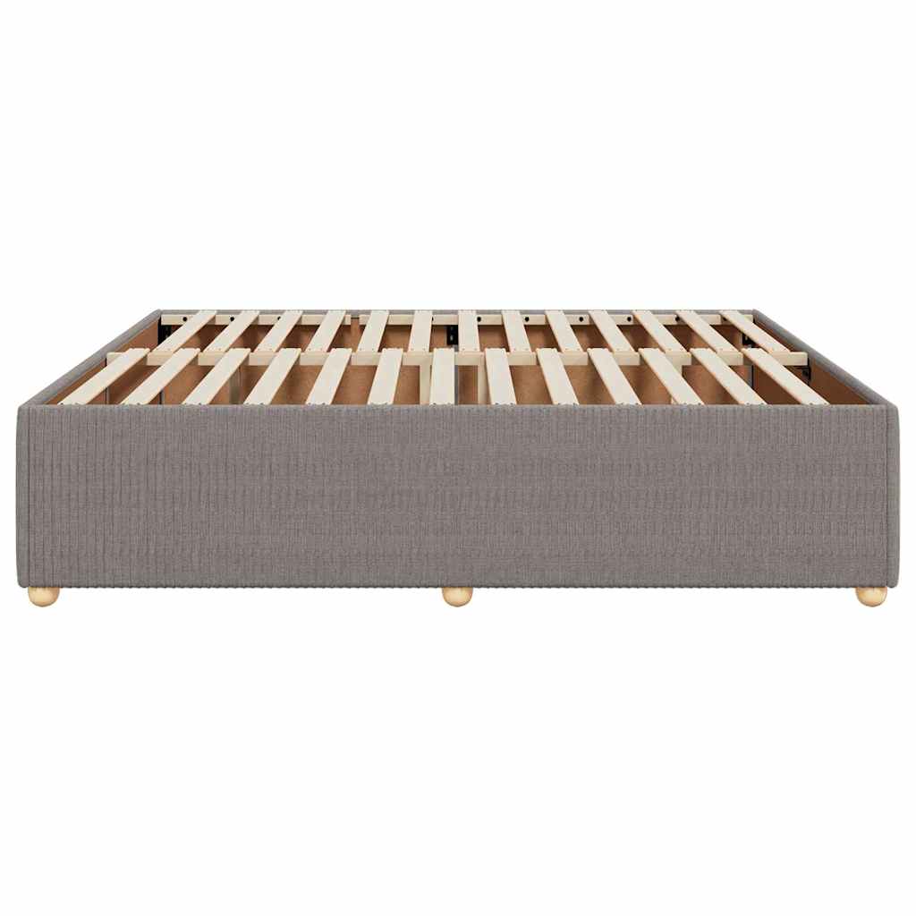 vidaXL Σκελετός Κρεβατιού Χωρίς Στρώμα Taupe 200x200 εκ.Υφασμάτινο