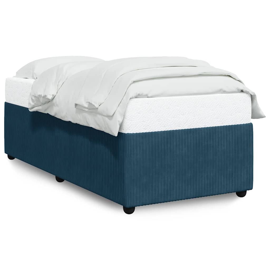 vidaXL Πλαίσιο Κρεβατιού Μπλε 90 x 190 εκ. Βελούδινο