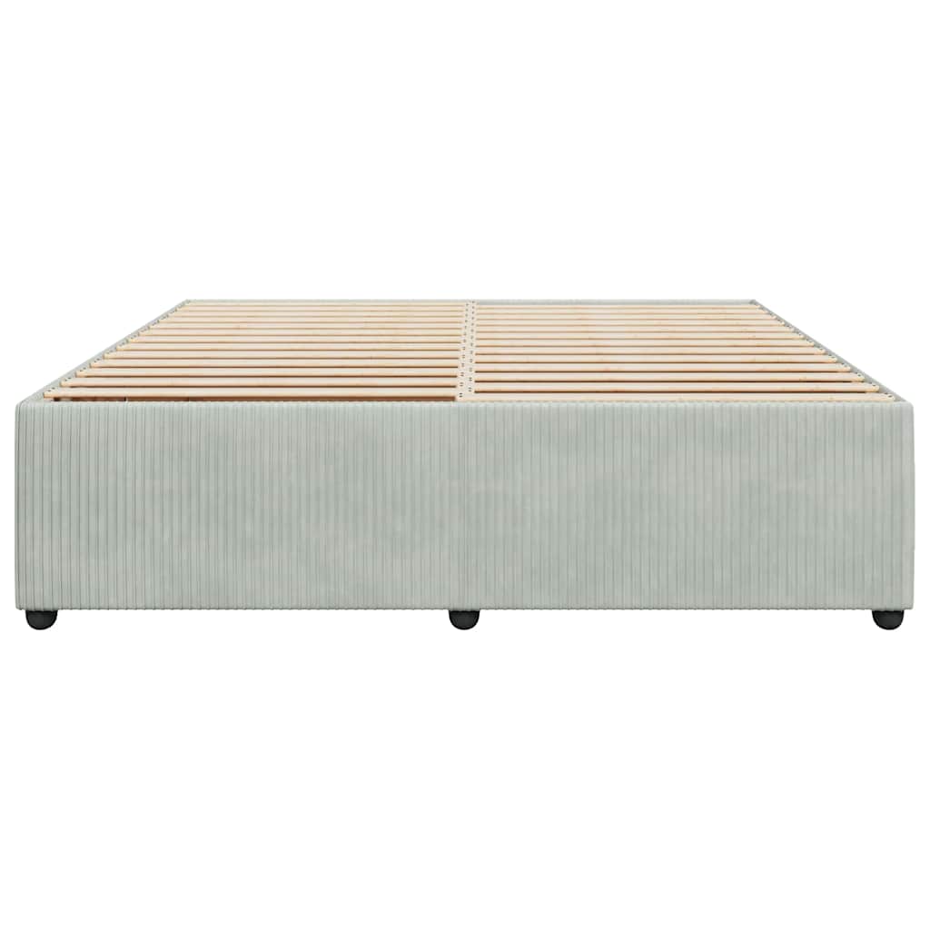 vidaXL Σκελετός Κρεβατιού Χωρίς Στρώμα Αν. Γκρι 200x200 εκ. Βελούδινο