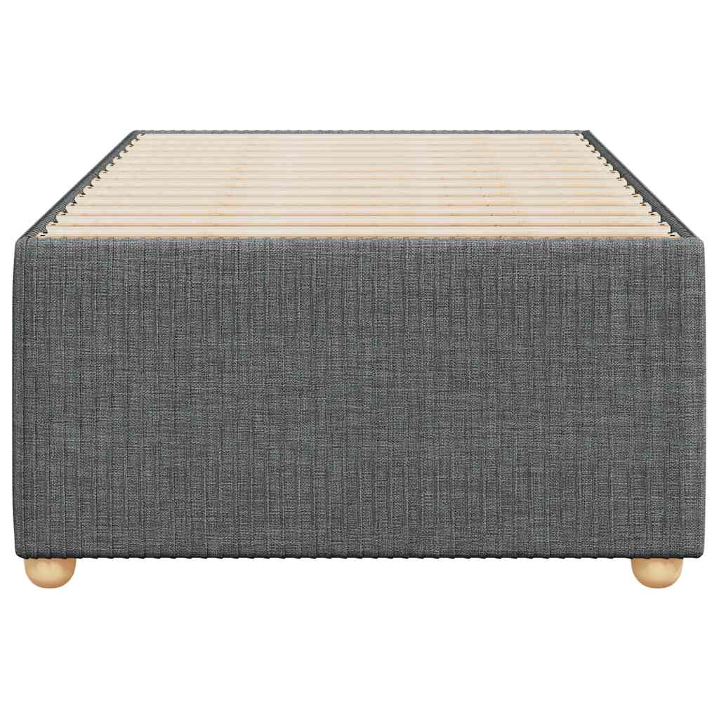 vidaXL Πλαίσιο Κρεβατιού Σκούρο Γκρι Single Υφασμάτινο