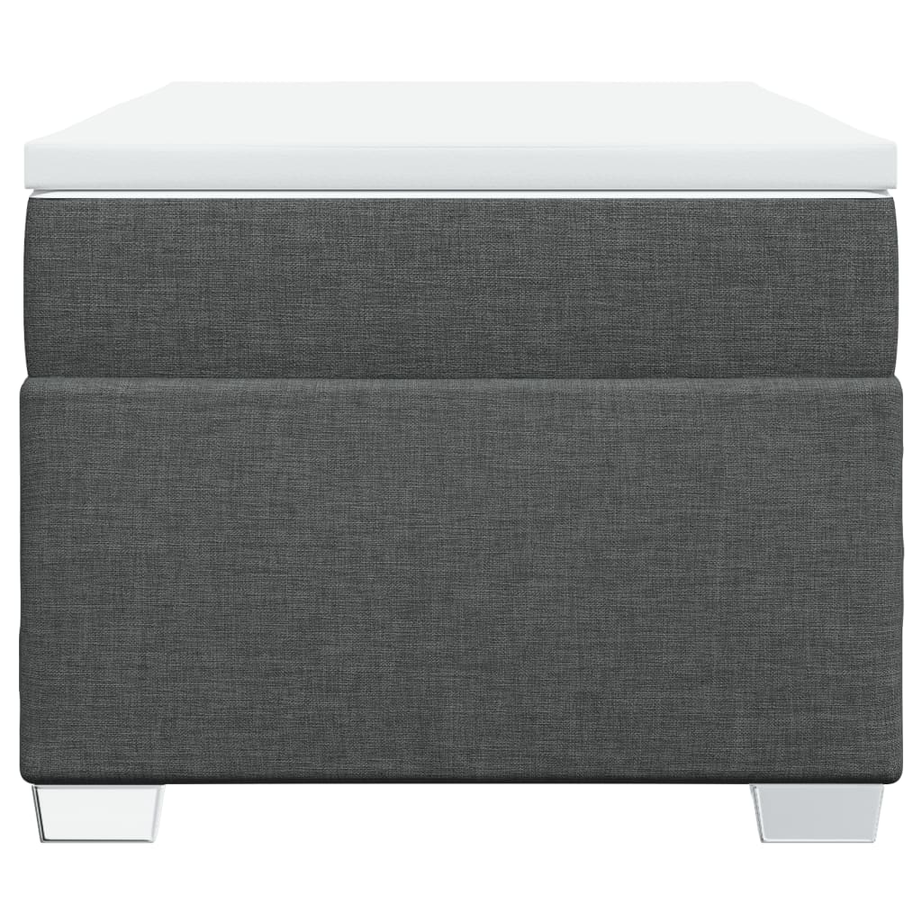 vidaXL Κρεβάτι Boxspring με Στρώμα Σκούρο Γκρι 80x200 εκ. Υφασμάτινο