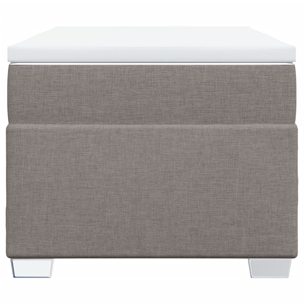 vidaXL Κρεβάτι Boxspring με Στρώμα Taupe 80x200 εκ. Υφασμάτινο