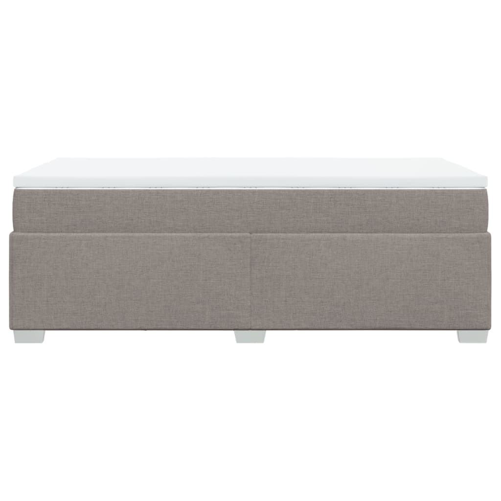 vidaXL Κρεβάτι Boxspring με Στρώμα Taupe 80x200 εκ. Υφασμάτινο