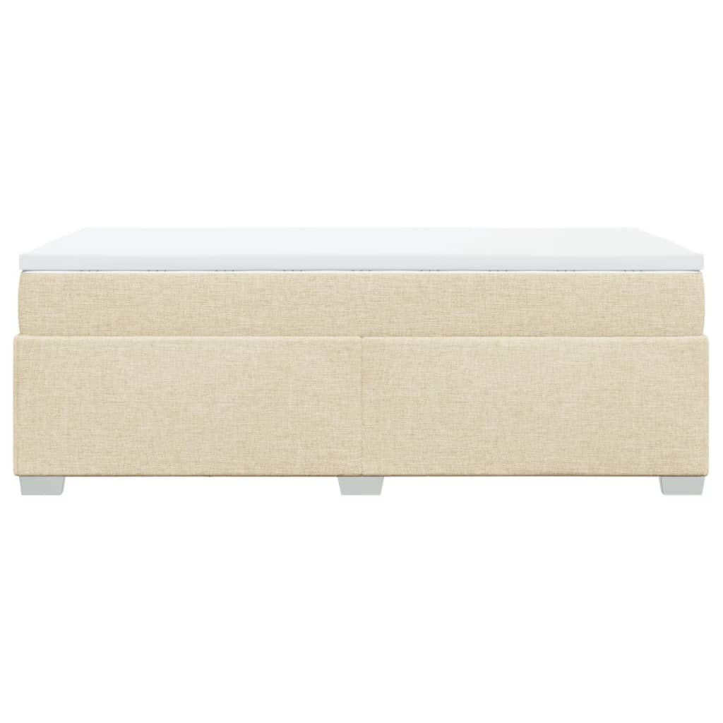 vidaXL Κρεβάτι Boxspring με Στρώμα Κρεμ 80 x 200 εκ. Υφασμάτινο