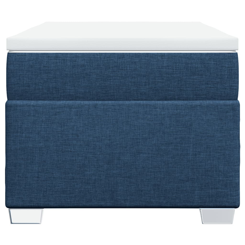 vidaXL Κρεβάτι Boxspring με Στρώμα Μπλε 80x200 εκ. Υφασμάτινο