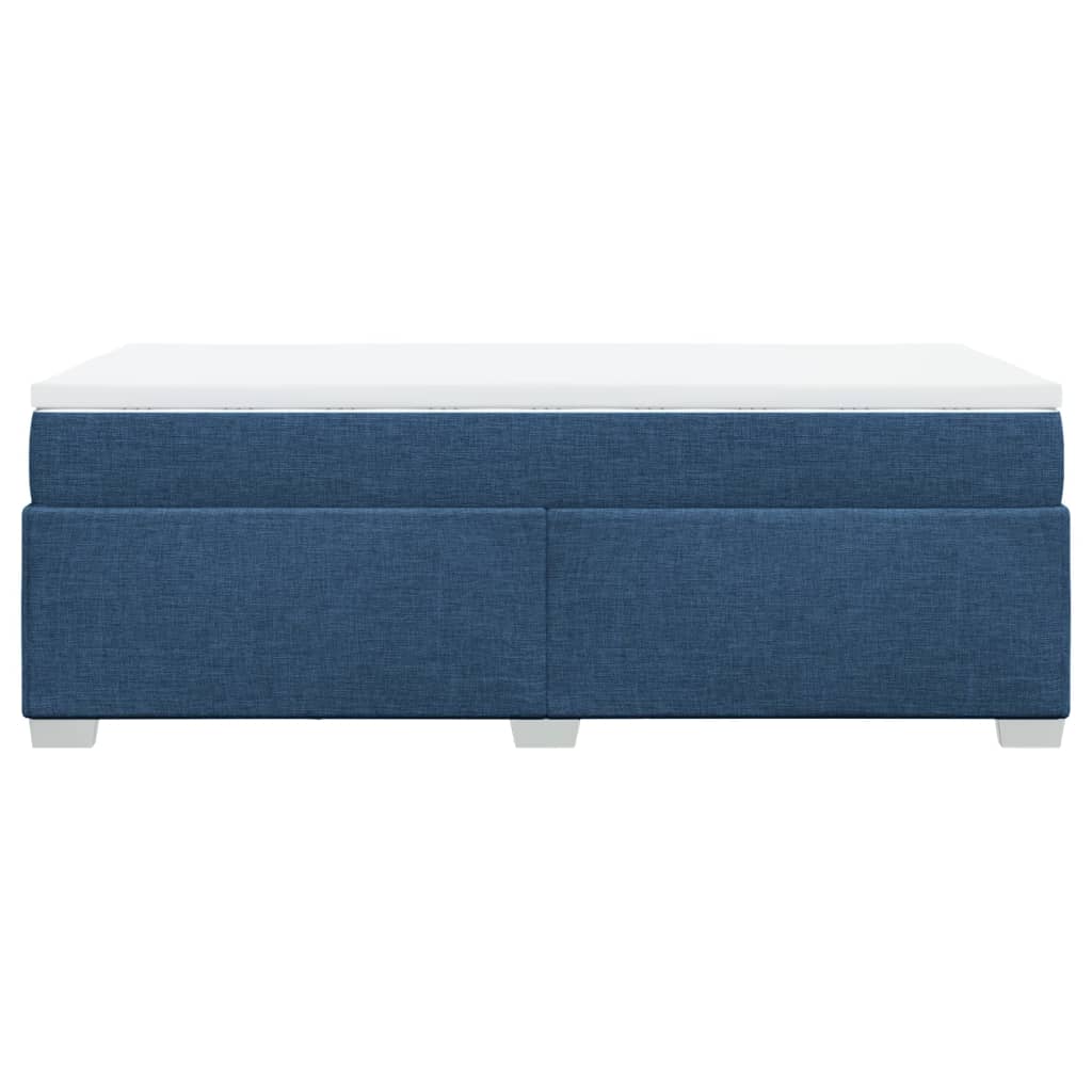 vidaXL Κρεβάτι Boxspring με Στρώμα Μπλε 90x190 εκ.Υφασμάτινο