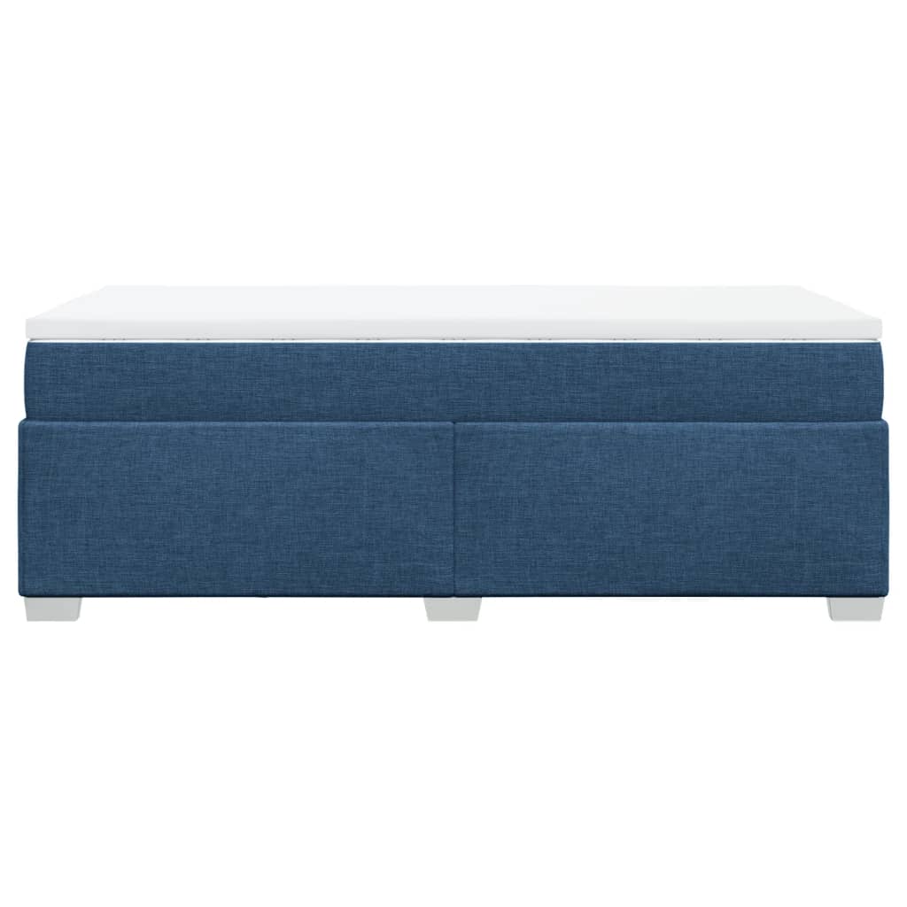 vidaXL Κρεβάτι Boxspring με Στρώμα Μπλε 100 x 200 εκ. Υφασμάτινο