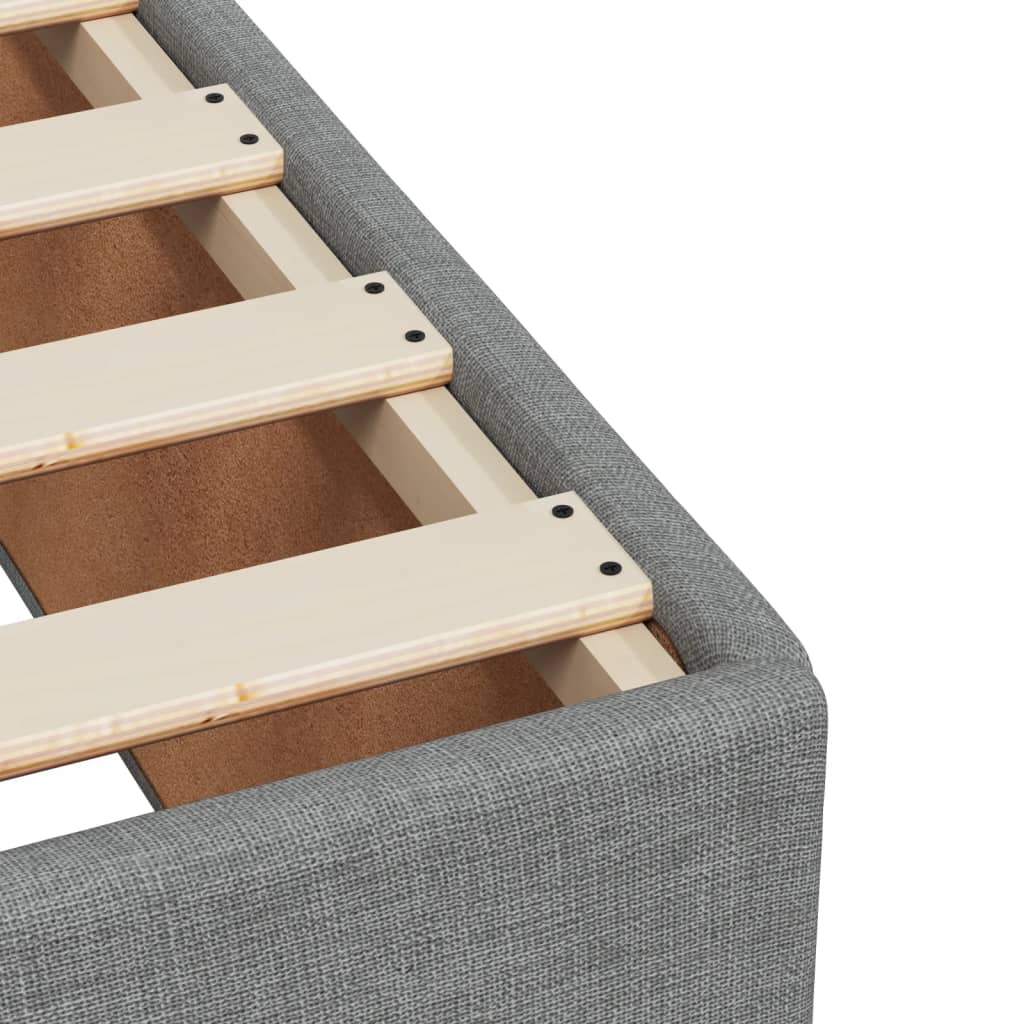 vidaXL Κρεβάτι Boxspring με Στρώμα Ανοιχτό Γκρι 120x190 εκ. Υφασμάτινο