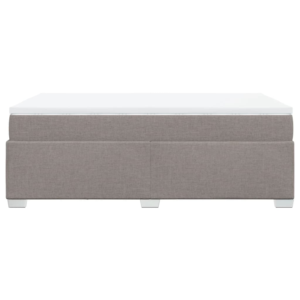 vidaXL Κρεβάτι Boxspring με Στρώμα Taupe 120x190 εκ. Υφασμάτινο