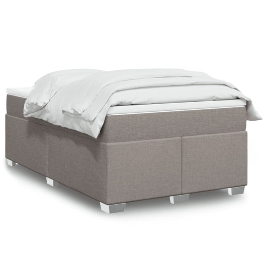 vidaXL Κρεβάτι Boxspring με Στρώμα Taupe 120x200 εκ. Υφασμάτινο