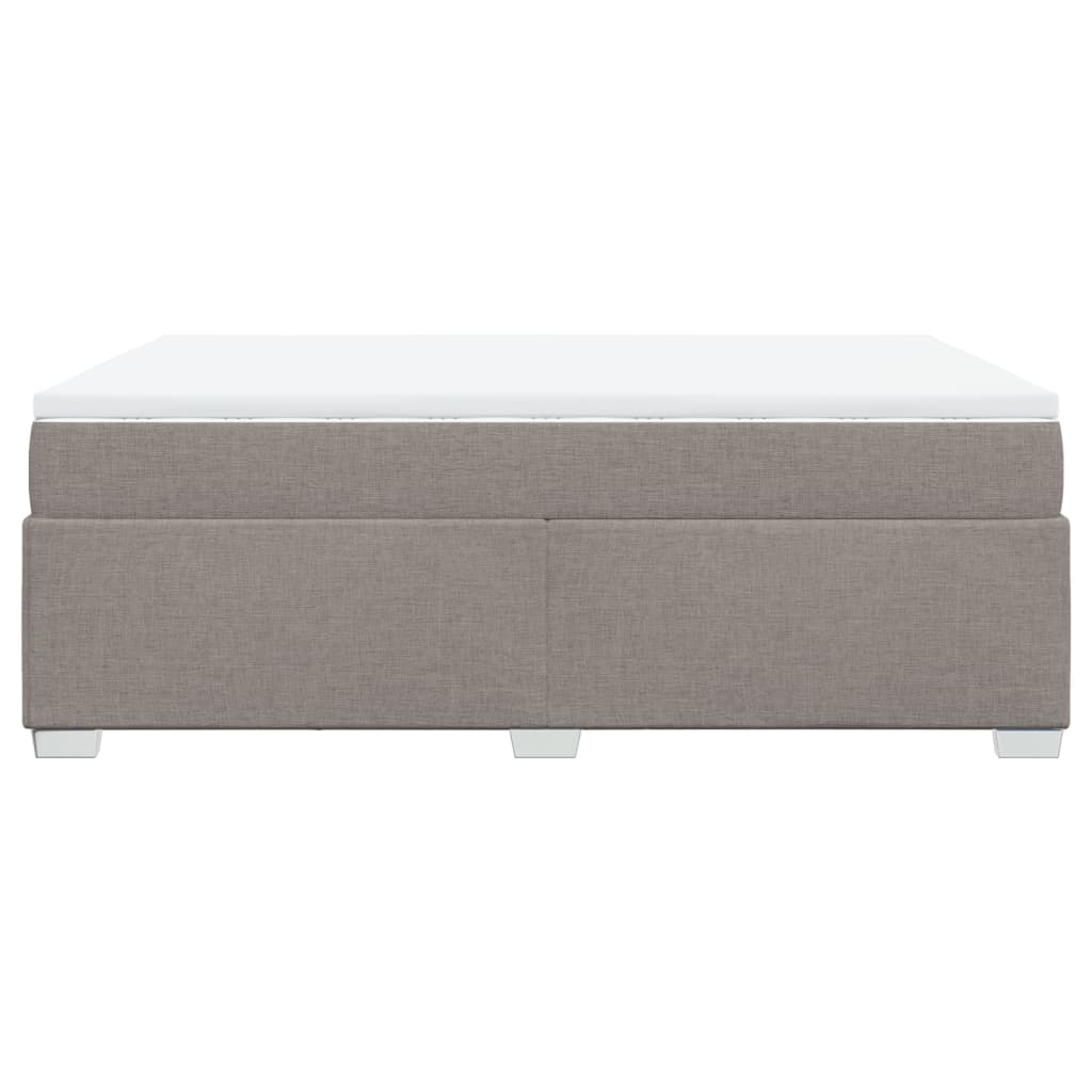 vidaXL Κρεβάτι Boxspring με Στρώμα Taupe 140x200 εκ. Υφασμάτινο