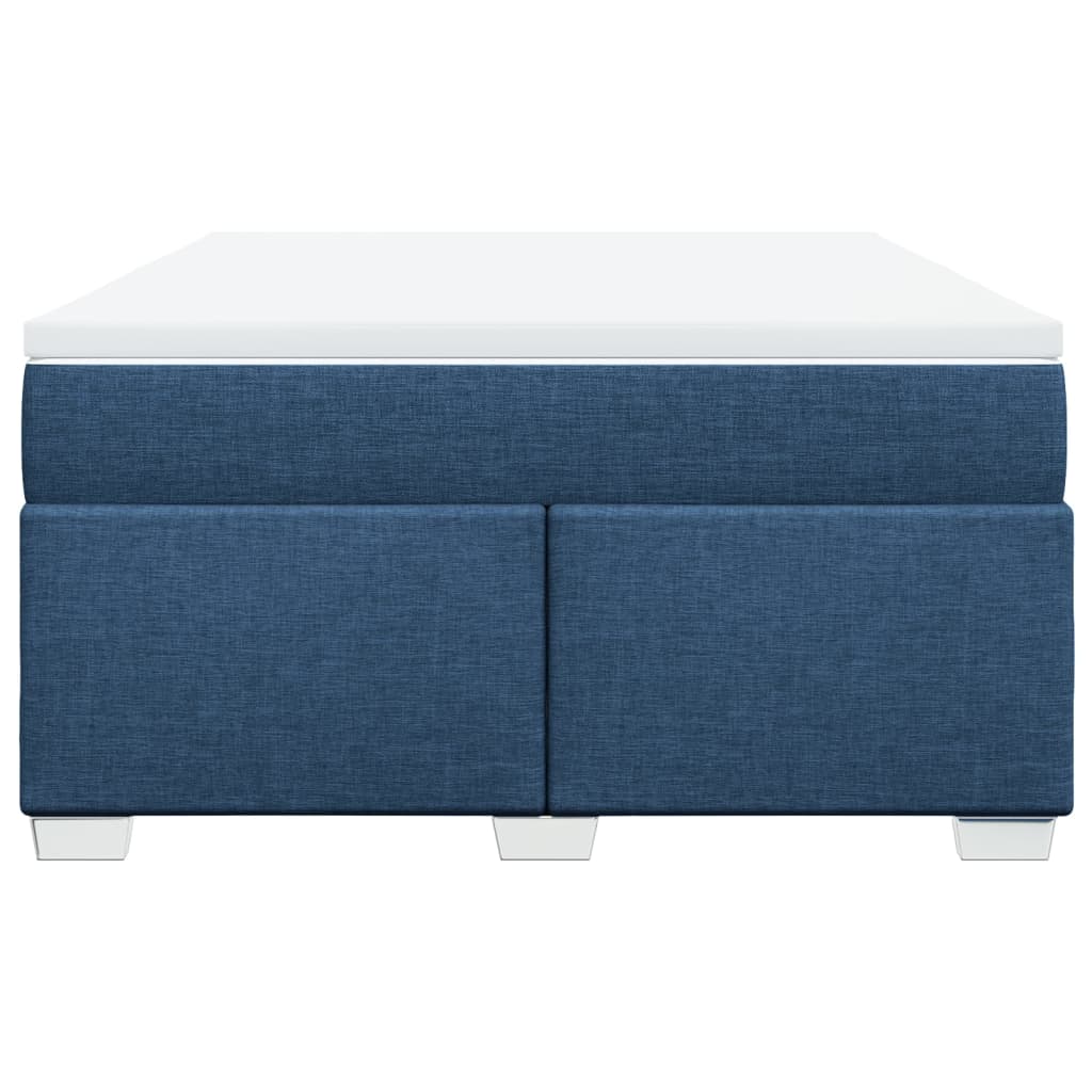 vidaXL Κρεβάτι Boxspring με Στρώμα Μπλε 140x200 εκ. Υφασμάτινο