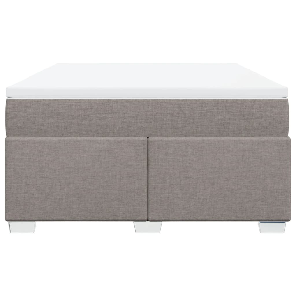 vidaXL Κρεβάτι Boxspring με Στρώμα Taupe 160x200 εκ. Υφασμάτινο