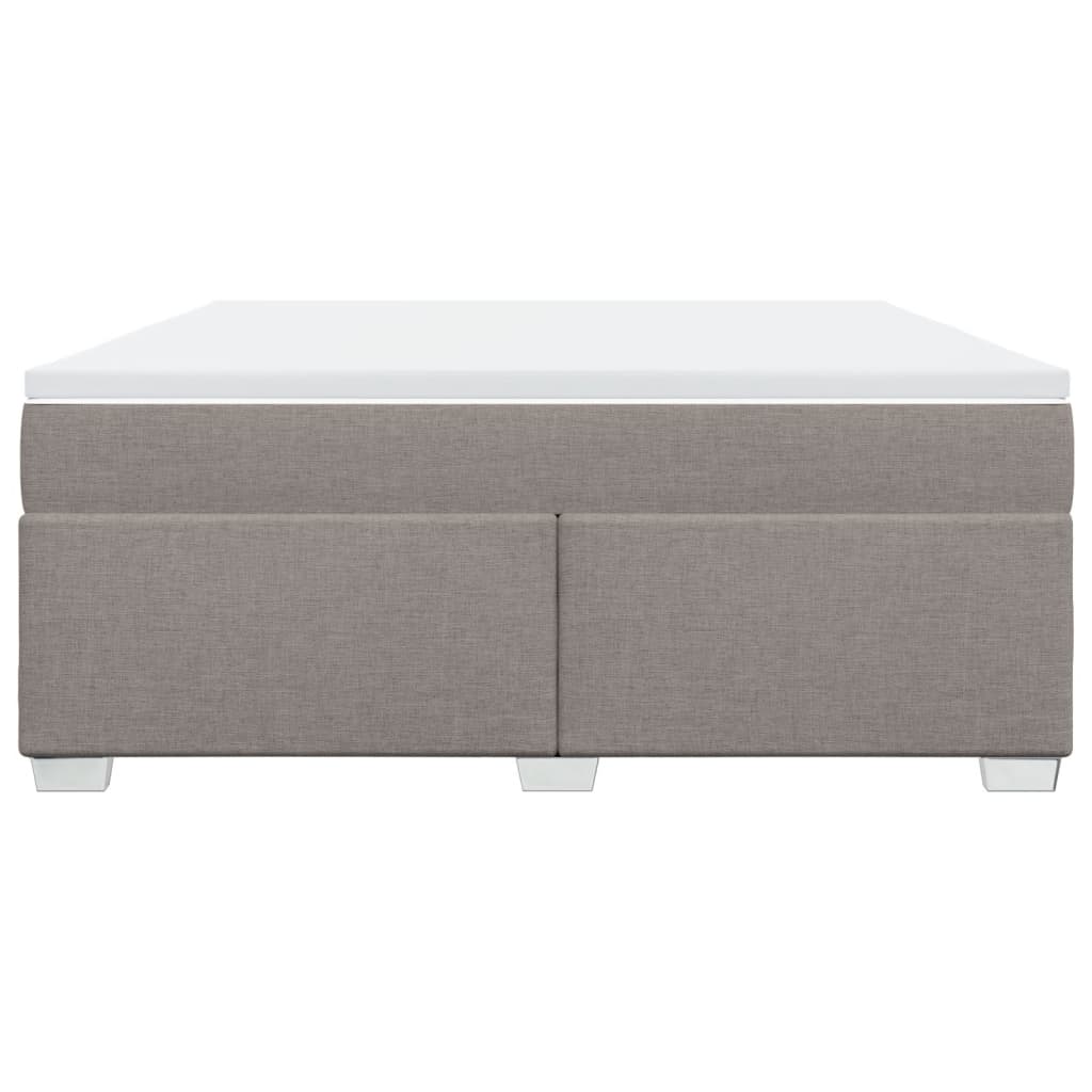 vidaXL Κρεβάτι Boxspring με Στρώμα Taupe 180x200 εκ. Υφασμάτινο