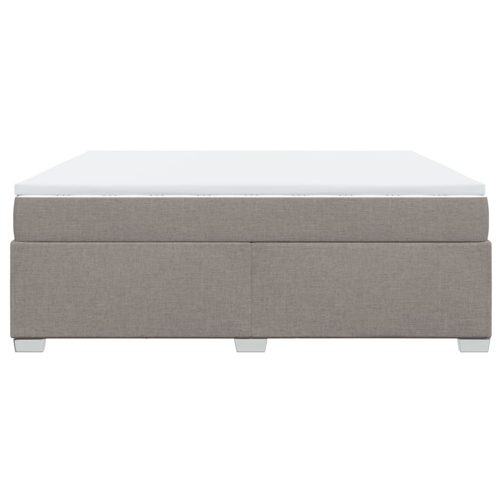 vidaXL Κρεβάτι Boxspring με Στρώμα Taupe 180x200 εκ. Υφασμάτινο