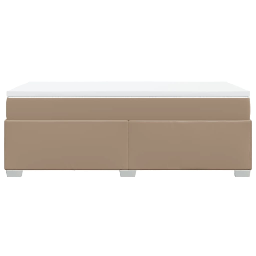 vidaXL Κρεβάτι Boxspring με Στρώμα Καπουτσίνο 80x200 εκ. Συνθ. Δέρμα